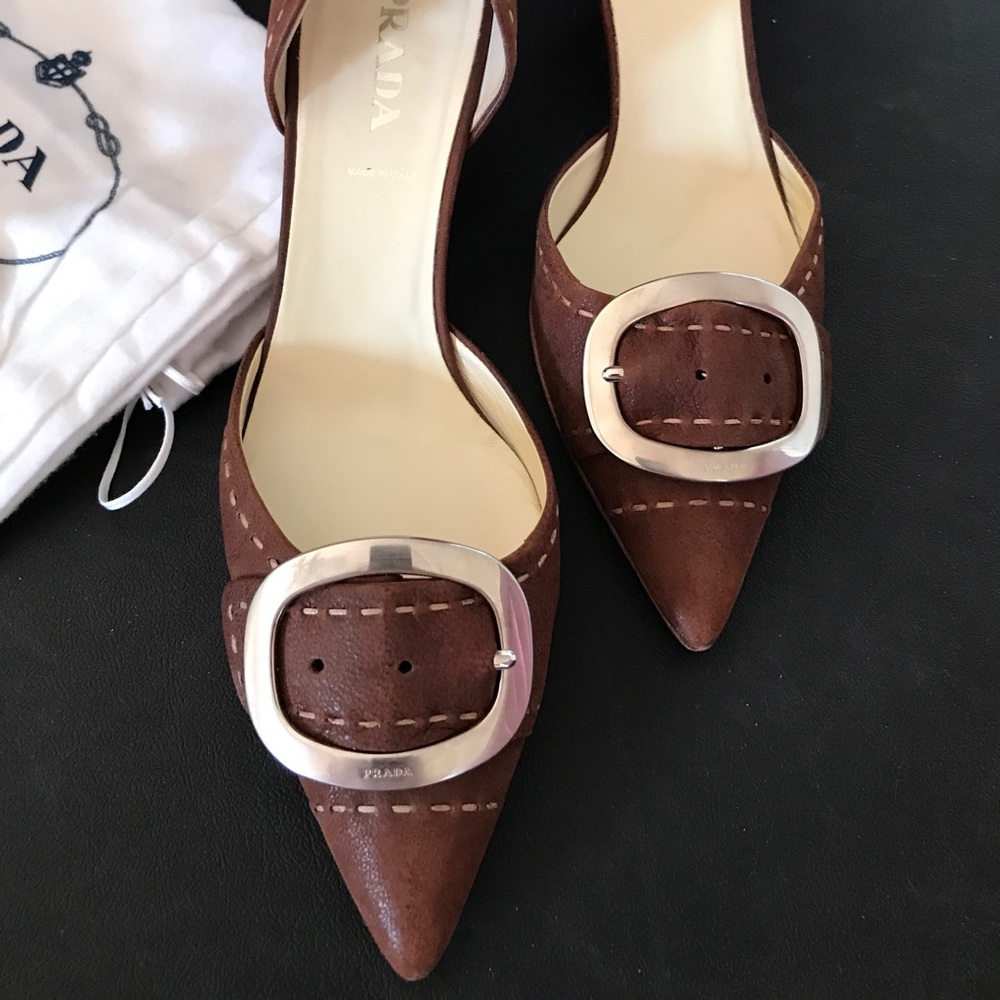 Prada gentle worn heels Euro 37.5 or US 7-7.5
